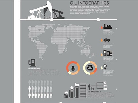Oil Theme Business Infographics Vector Chart
