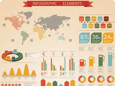 Elements of infographics vector
