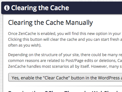 Clearing the Cache