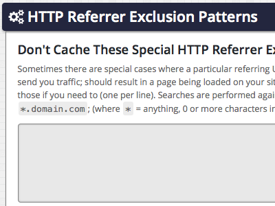 HTTP Referrer Exclusion Patterns