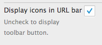 Wappalyzer 設定 「Display icons in URL bar」