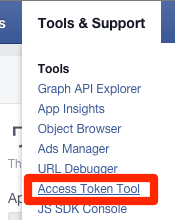 Access Token Tool - Facebook Developers