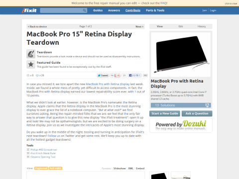 MacBook Pro 15- Retina Display Teardown - iFixit