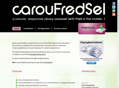 Circular, Responsive jQuery Carousel - CarouFredSel