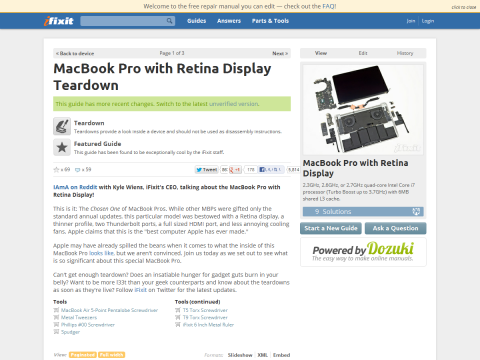 MacBook Pro with Retina Display Teardown