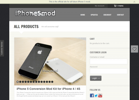 iPhone 5 Conversion Mod Kit for iPhone 4 / 4S
